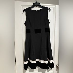Calvin Klein black and white dress